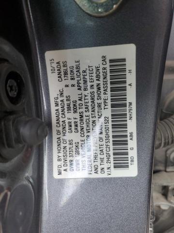 Photo 12 VIN: 2HGFC2F53GH501522 - HONDA CIVIC LX 