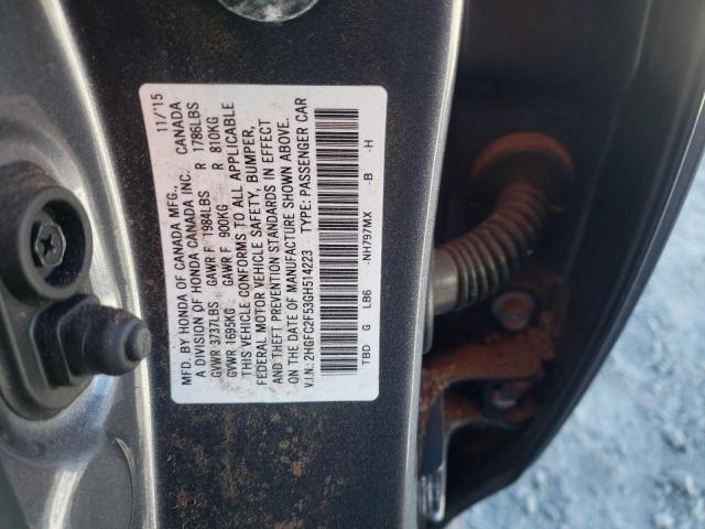 Photo 9 VIN: 2HGFC2F53GH514223 - HONDA CIVIC LX 