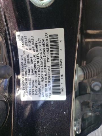 Photo 9 VIN: 2HGFC2F53GH515548 - HONDA CIVIC LX 