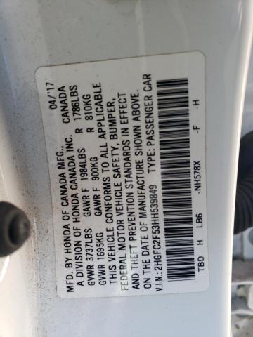 Photo 11 VIN: 2HGFC2F53HH539849 - HONDA CIVIC LX 