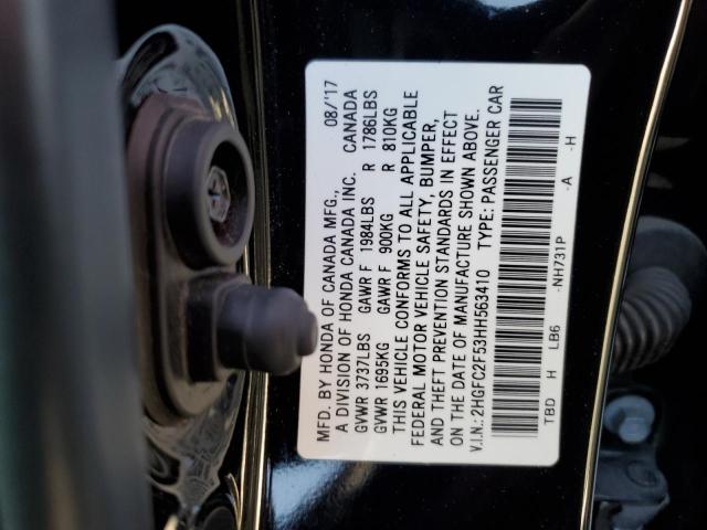 Photo 11 VIN: 2HGFC2F53HH563410 - HONDA CIVIC LX 