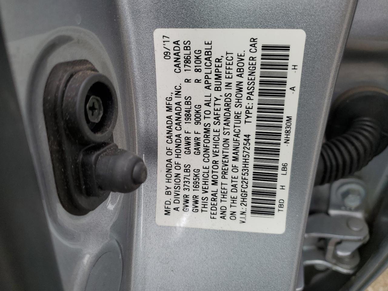 Photo 11 VIN: 2HGFC2F53HH572544 - HONDA CIVIC 