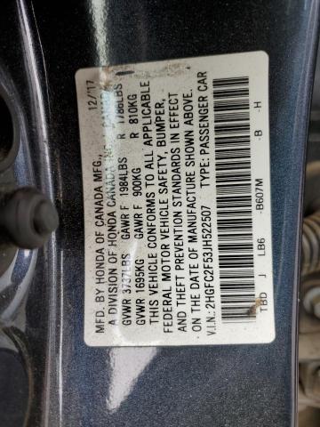 Photo 12 VIN: 2HGFC2F53JH522507 - HONDA CIVIC LX 