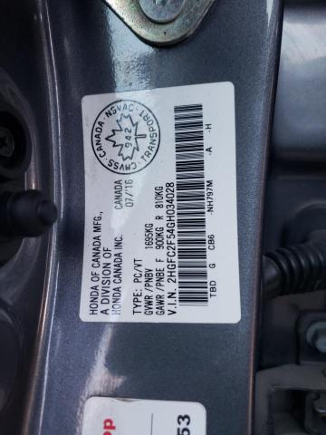 Photo 11 VIN: 2HGFC2F54GH034028 - HONDA CIVIC 