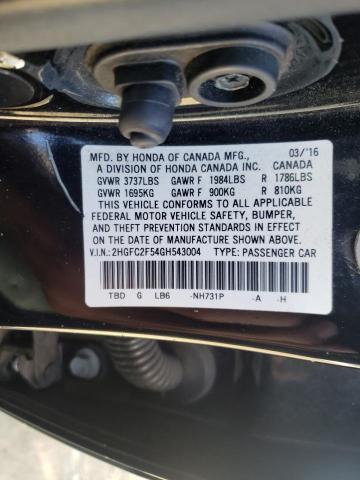 Photo 9 VIN: 2HGFC2F54GH543004 - HONDA CIVIC LX 