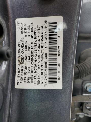 Photo 12 VIN: 2HGFC2F54HH512840 - HONDA CIVIC LX 