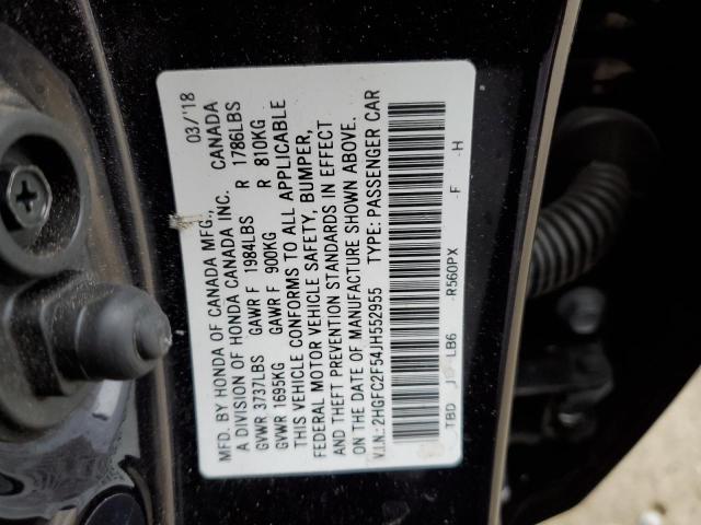 Photo 11 VIN: 2HGFC2F54JH552955 - HONDA CIVIC LX 