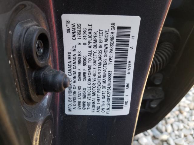 Photo 9 VIN: 2HGFC2F54JH598883 - HONDA CIVIC LX 