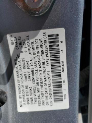 Photo 11 VIN: 2HGFC2F54JH599211 - HONDA CIVIC LX 