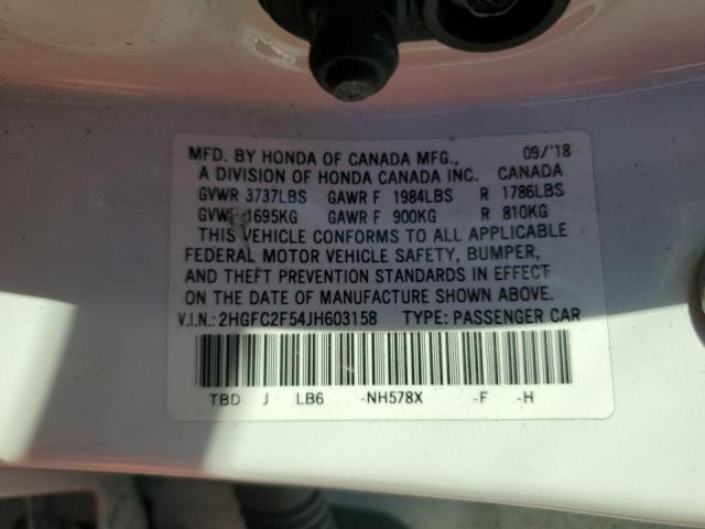 Photo 11 VIN: 2HGFC2F54JH603158 - HONDA CIVIC LX 