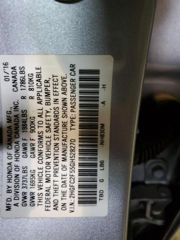 Photo 11 VIN: 2HGFC2F55GH528270 - HONDA CIVIC 