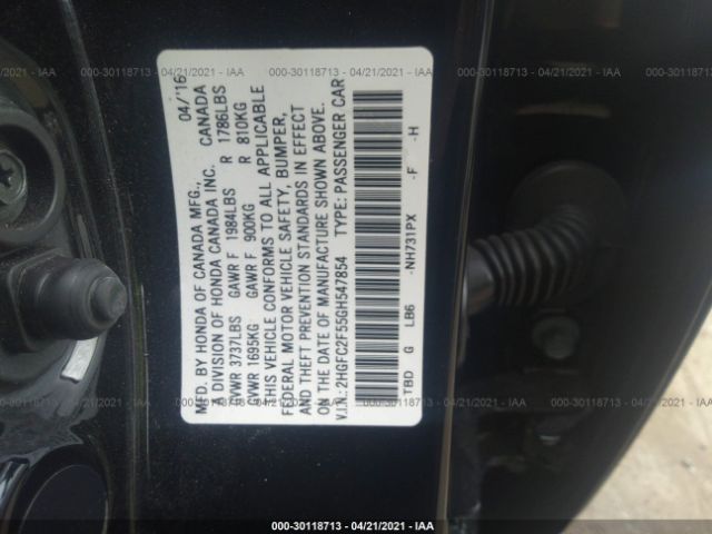 Photo 8 VIN: 2HGFC2F55GH547854 - HONDA CIVIC SEDAN 