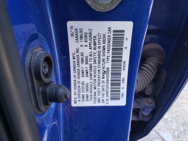 Photo 11 VIN: 2HGFC2F55GH553668 - HONDA CIVIC 