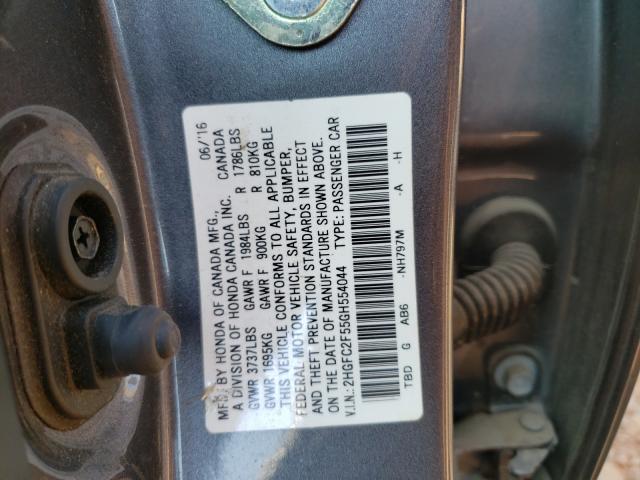 Photo 9 VIN: 2HGFC2F55GH554044 - HONDA CIVIC LX 