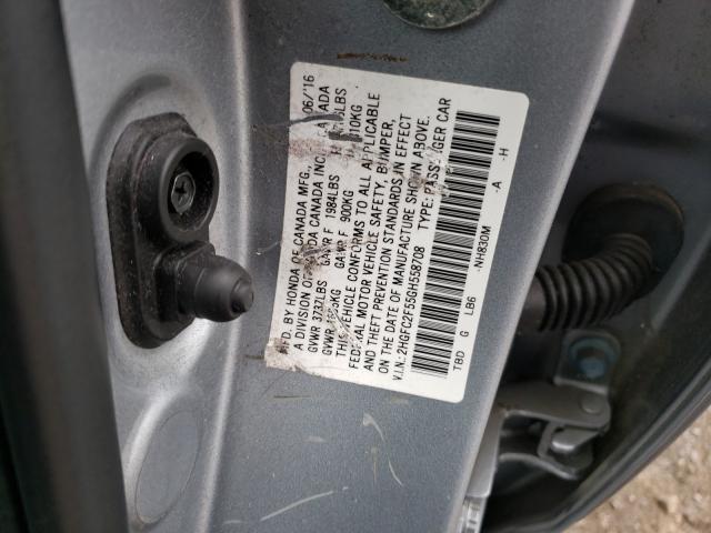 Photo 9 VIN: 2HGFC2F55GH558708 - HONDA CIVIC LX 