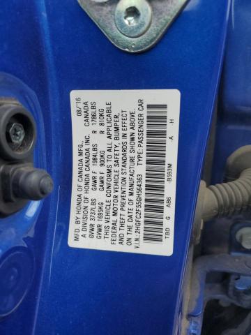 Photo 11 VIN: 2HGFC2F55GH564363 - HONDA CIVIC LX 