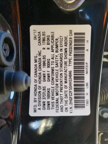 Photo 9 VIN: 2HGFC2F55HH534846 - HONDA CIVIC LX 