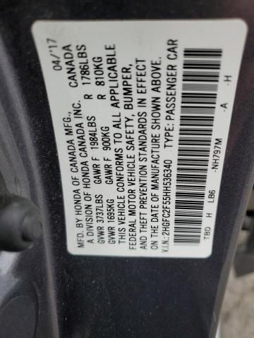 Photo 12 VIN: 2HGFC2F55HH536340 - HONDA CIVIC 