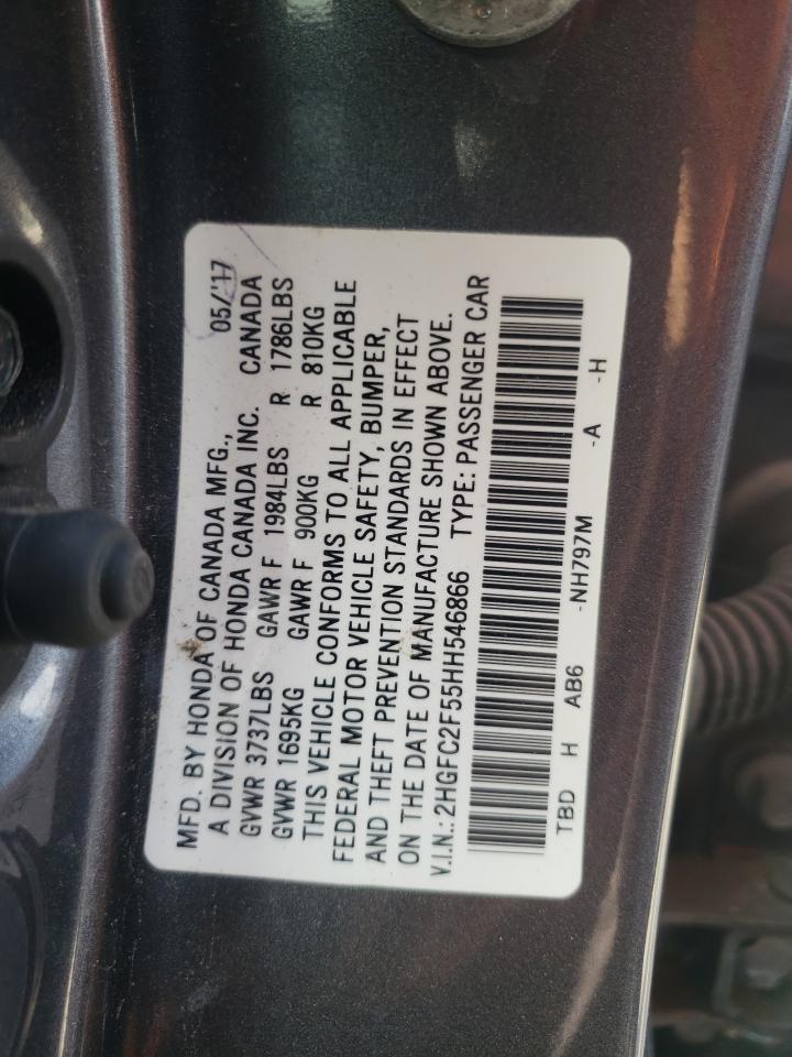 Photo 11 VIN: 2HGFC2F55HH546866 - HONDA CIVIC 