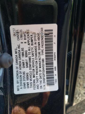 Photo 11 VIN: 2HGFC2F55HH551680 - HONDA CIVIC LX 