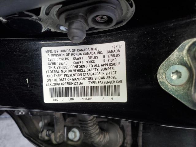 Photo 11 VIN: 2HGFC2F55JH521567 - HONDA CIVIC LX 