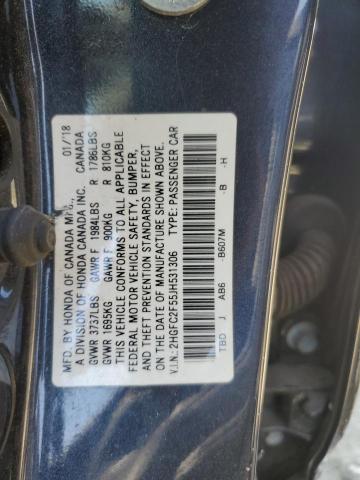 Photo 11 VIN: 2HGFC2F55JH531306 - HONDA CIVIC 