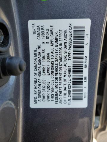 Photo 11 VIN: 2HGFC2F55JH576634 - HONDA CIVIC LX 