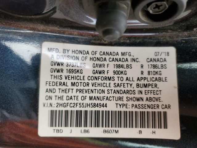 Photo 11 VIN: 2HGFC2F55JH584944 - HONDA CIVIC 