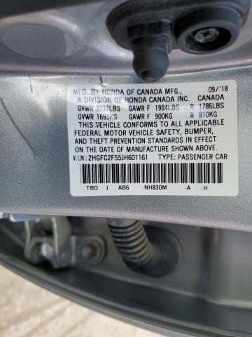 Photo 11 VIN: 2HGFC2F55JH601161 - HONDA CIVIC LX 