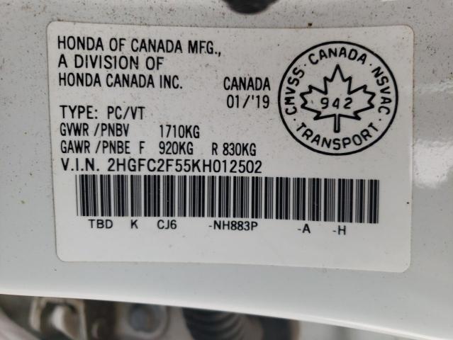 Photo 11 VIN: 2HGFC2F55KH012502 - HONDA CIVIC 