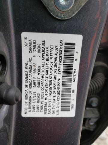 Photo 11 VIN: 2HGFC2F56GH555574 - HONDA CIVIC 