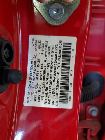 Photo 11 VIN: 2HGFC2F56GH560788 - HONDA CIVIC 