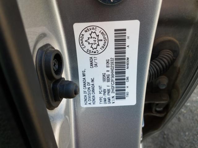 Photo 9 VIN: 2HGFC2F56HH025932 - HONDA CIVIC LX 