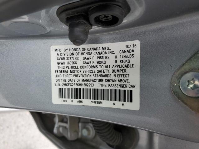 Photo 11 VIN: 2HGFC2F56HH502293 - HONDA CIVIC LX 