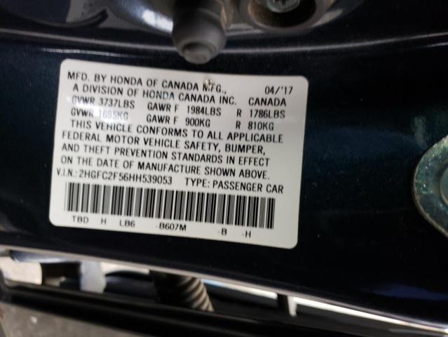 Photo 11 VIN: 2HGFC2F56HH539053 - HONDA CIVIC LX 