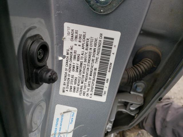 Photo 11 VIN: 2HGFC2F56JH506186 - HONDA CIVIC LX 