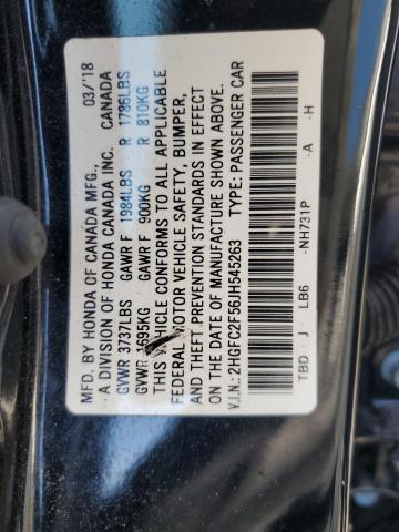 Photo 11 VIN: 2HGFC2F56JH545263 - HONDA CIVIC LX 