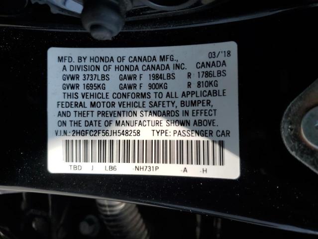 Photo 12 VIN: 2HGFC2F56JH548258 - HONDA CIVIC LX 