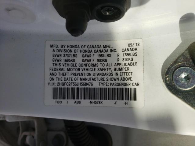 Photo 11 VIN: 2HGFC2F56JH568476 - HONDA CIVIC LX 