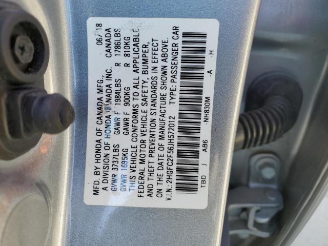 Photo 12 VIN: 2HGFC2F56JH572012 - HONDA CIVIC 