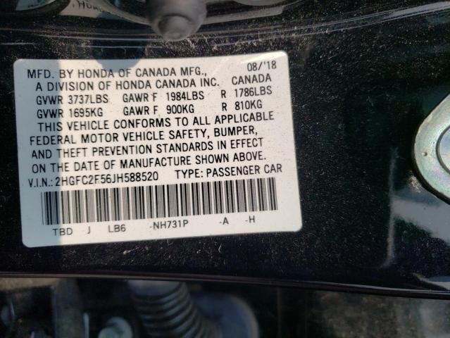 Photo 11 VIN: 2HGFC2F56JH588520 - HONDA CIVIC 