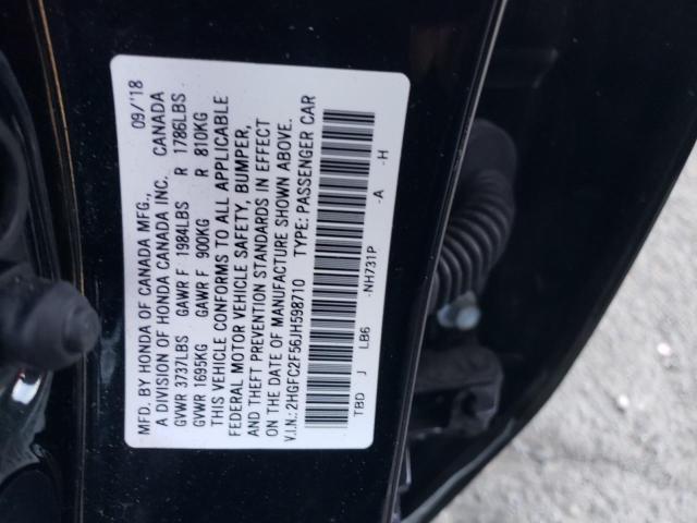 Photo 11 VIN: 2HGFC2F56JH598710 - HONDA CIVIC LX 