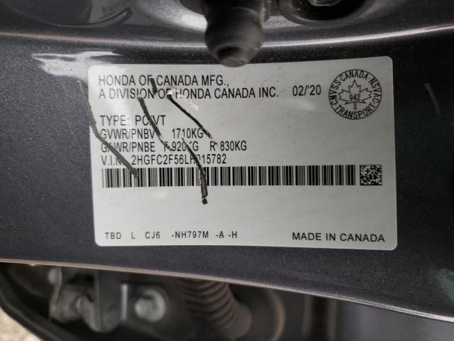 Photo 12 VIN: 2HGFC2F56LH015782 - HONDA CIVIC LX 