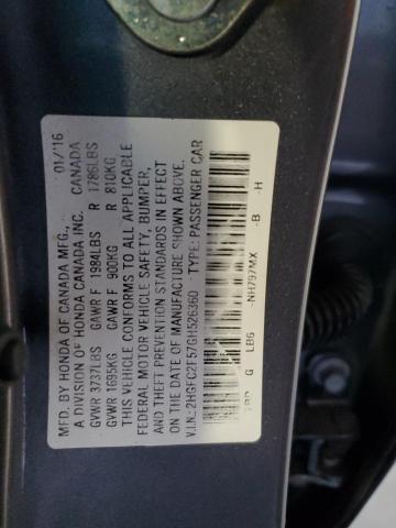 Photo 11 VIN: 2HGFC2F57GH526360 - HONDA CIVIC 