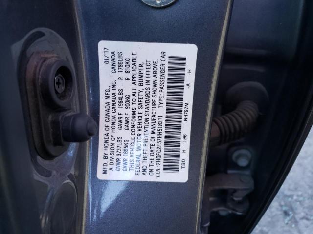 Photo 11 VIN: 2HGFC2F57HH518311 - HONDA CIVIC LX 