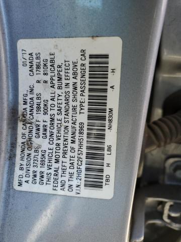 Photo 11 VIN: 2HGFC2F57HH518969 - HONDA CIVIC 