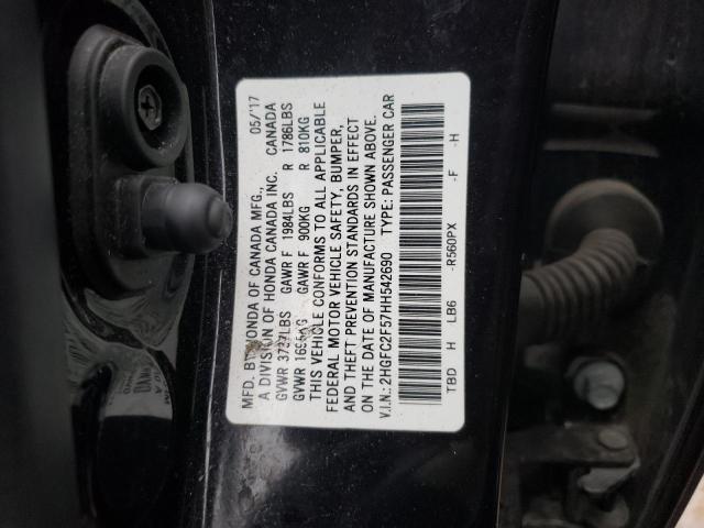 Photo 12 VIN: 2HGFC2F57HH542690 - HONDA CIVIC 