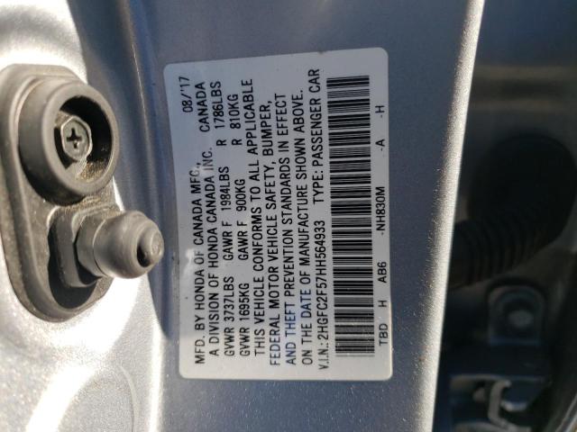 Photo 11 VIN: 2HGFC2F57HH564933 - HONDA CIVIC LX 