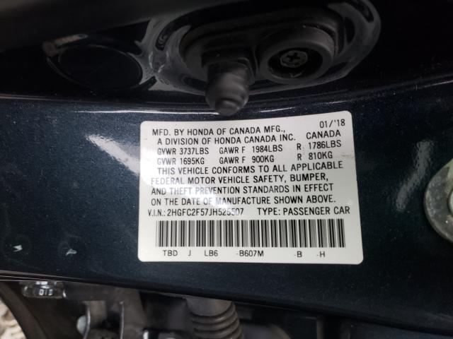 Photo 9 VIN: 2HGFC2F57JH525507 - HONDA CIVIC 