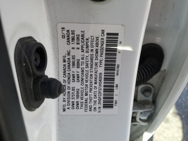 Photo 12 VIN: 2HGFC2F57JH540959 - HONDA CIVIC LX 